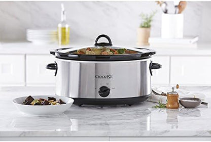 Crock-Pot 7 Quart Oval Manual Slow Cooker – Stainless Steel - Select SC5049
