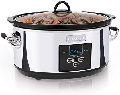 Crock-Pot 7 Quart Programmable Slow Cooker – Polished Platinum - Select SC2104