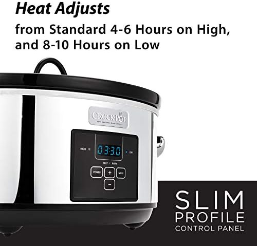 Crock-Pot 7 Quart Programmable Slow Cooker – Polished Platinum - Select SC2104