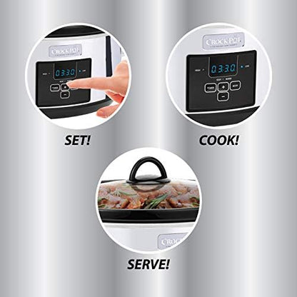Crock-Pot 7 Quart Programmable Slow Cooker – Polished Platinum - Select SC2104