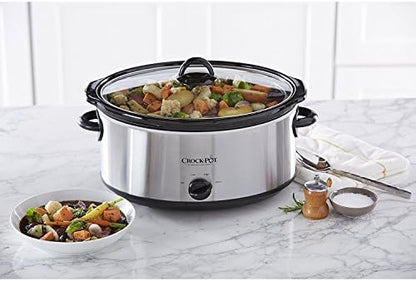 Crock-Pot 7 Quart Oval Manual Slow Cooker – Stainless Steel - Select SC5049