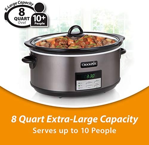 Crock-Pot 8 Quart Programmable Slow Cooker with Auto Warm - Select SC8941