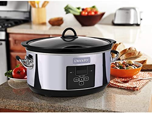 Crock-Pot 7 Quart Programmable Slow Cooker – Polished Platinum - Select SC2104
