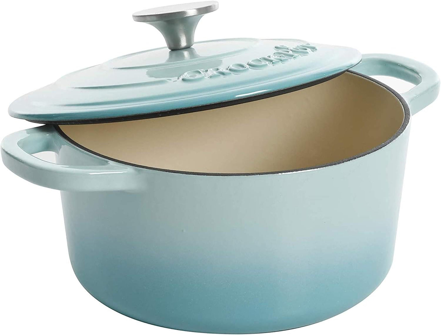Crock-Pot 3 Quart Enameled Cast Iron Dutch Oven – Aqua - Select SC2041