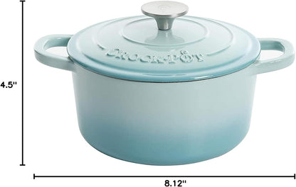 Crock-Pot 3 Quart Enameled Cast Iron Dutch Oven – Aqua - Select SC2041