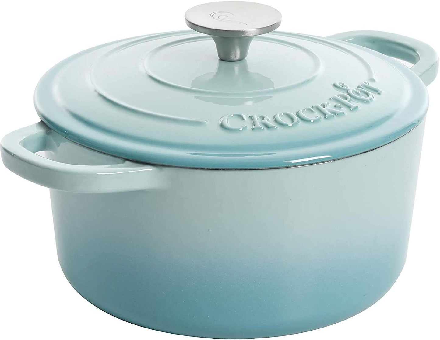 Crock-Pot 3 Quart Enameled Cast Iron Dutch Oven – Aqua - Select SC2041